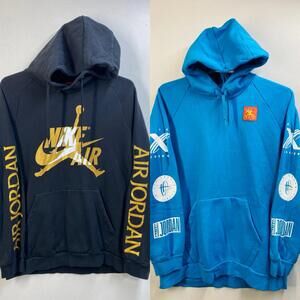 Bundle of 2 vintage Jordan Nike hoodies men’s size XL